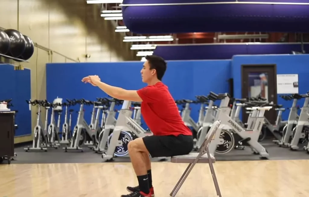 Sit-to-Stand Chair Squats Exercise